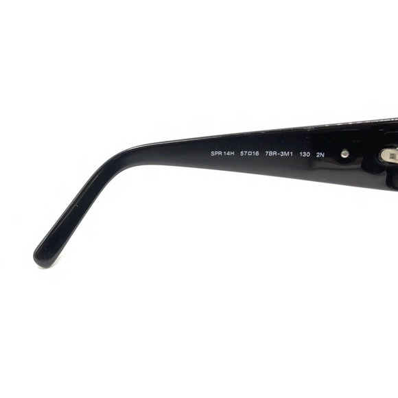 Prada SPR 14H 7BR-3M1 Charcoal Gray Rectangle Sunglasses Frames 57-16 130 Italy - Picture 10 of 12